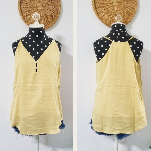 MITTOSHOP BUTTON CAMI TUNIC TOP - Picture 2 of 14